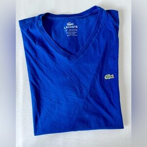 Lacoste Men's Blue V-Neck Shirt